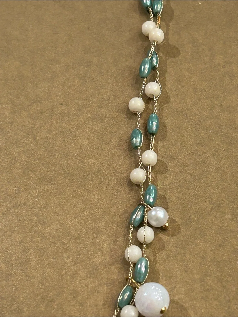 NWOT Necklace “1 Fish, 2 Fish, Red Fish…enamel Sea Life Charms, Aqua white beads